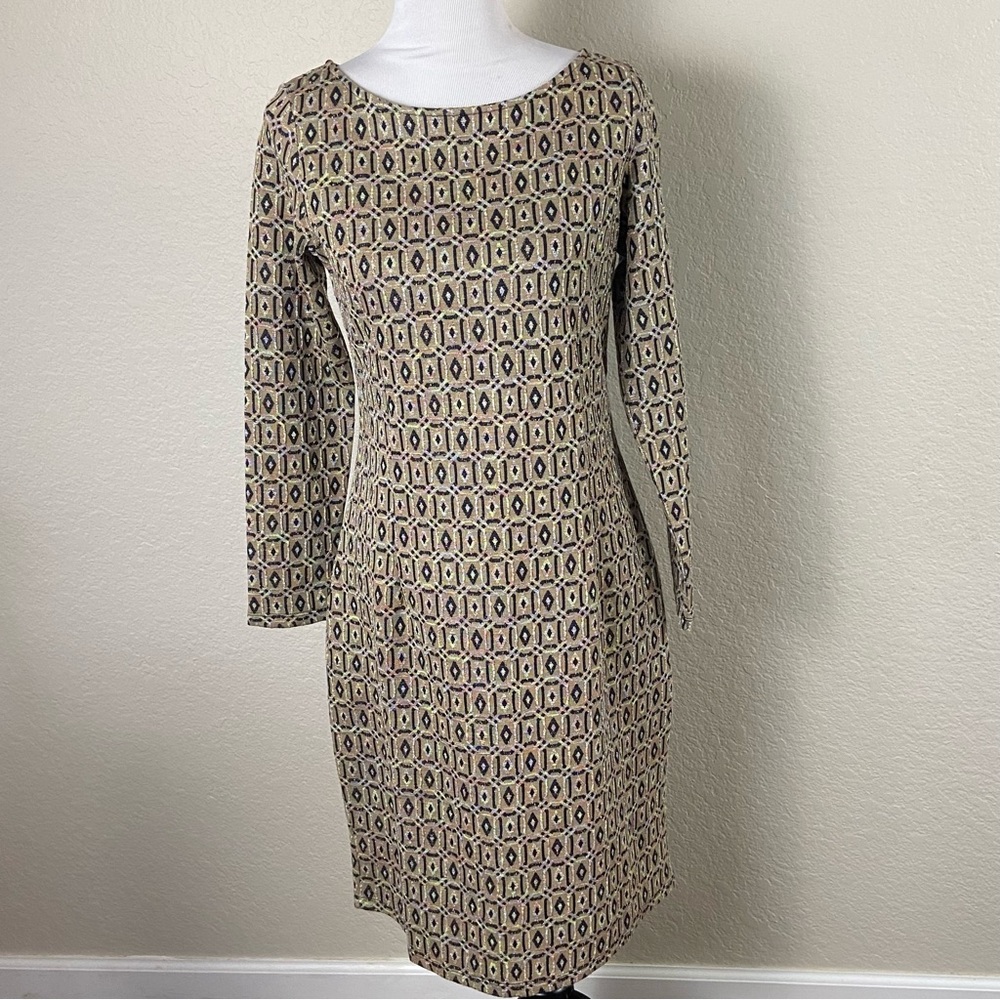 Isle by Melis Kozan Abstract Knit Dress Size Large